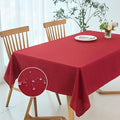 Textured Rectangular Tablecloth Water Resistant Wrinkle Free – Linen