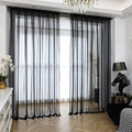 Window Black Sheer Curtains 60 Inches Width 90 Inches Long 2 Panels Sheer Curtains Clear Curtains Basic Rod Pocket Panel for Home Living Room Bedroom Kids Room Yard Patio Parlor Sliding