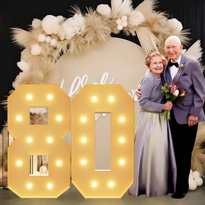 Event Party Supplies, 4 Ft Light Up Marquee Numbers, Foam Board