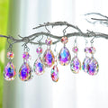 Crystal Suncatcher Bauhinia Prisms Pendants 10Pcs Chandelier, 3Inch