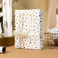 Golden Lrregular Wave Point Wrapping Paper