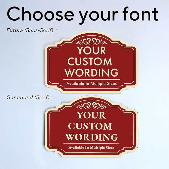 Custom Red Decorative Outdoor Metal Sign, Personalized Aluminum Design 2 Red Brick 12x8 In