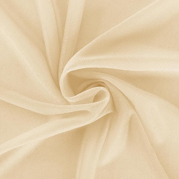 Champagne Wedding Arch Draping Fabric 1 Panel 29" × 20FT Sheer Drapes Outdoor Curtain for Wedding Ceremony Baby Bridal Shower Arch Ceiling Backdrop Decor