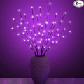 Led Branch Light Battery Operated Lighted Branches Vase Filler Willow Twig Lighted Branch 30 Inch 20 LED for Christmas Home Party Decoration Indoor Outdoor Use Pack of 2 Purple