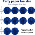 Birthday Decorations – Blue, Party, DIY Blue Paper Fans Hanging Decoration