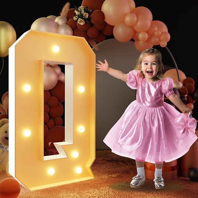 Light Up Marquee Letters, 3 Ft Foam Board Party Decor