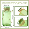 Vintage Glass Flower Vase， Farmhouse Glass Centerpiece, 12 Pack – Green
