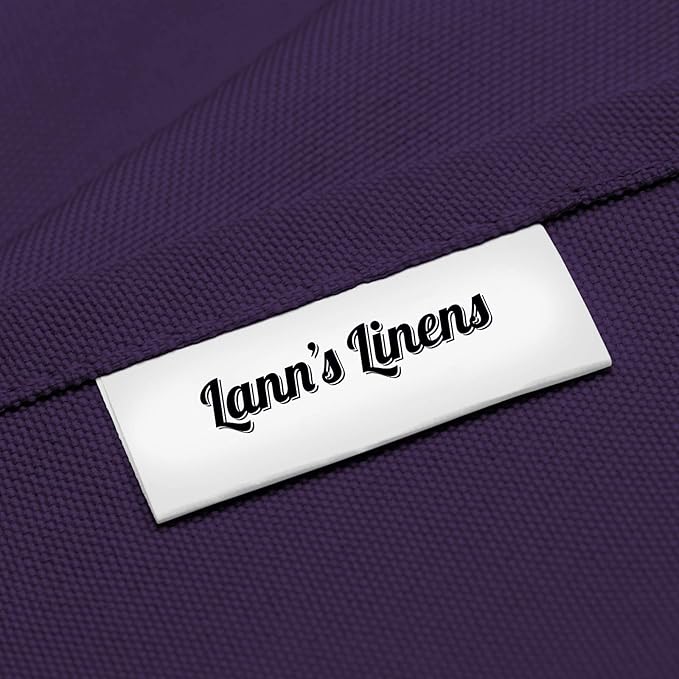 Tablecloths, 120-Inch Round Purple Polyester, Stain-Resistant