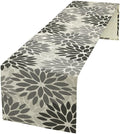 Dahlia Flower Table Runner – Gray
