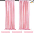 Backdrop Curtain Sequin Fabric 6 Pcs 2ftx8ft Pink Sequin Curtains Backdrop Drapes for Wedding Party Home Decorations