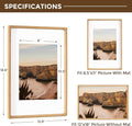 Frame USA-Sourced Oak Wood Solid Wood Photo Frame, 12x18 – Natural