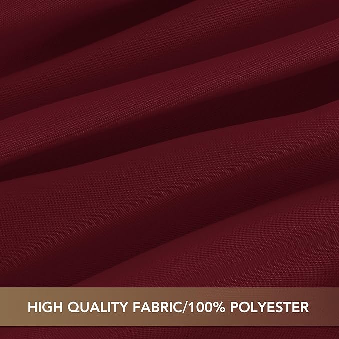 sancua Square Tablecloths 70x70 Inch Burgundy, 2 Pack - Fabric Table Cloth for Square or Round Tables, Washable Polyester Table Cover for Christmas Dinner, Holiday Party, Decorative Display Tables