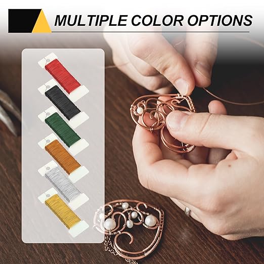 MECCANIXITY 190 Yards/575 Feet 27 Gauge Metal Floral Wire Copper Flexible Paddle Thin Floral Wires for Craft, Christmas Wreath, Flower Arrangement, Wedding, Total 5 Roll