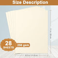 28 Sheets Cardstock Ivory Paper, 8.5 X 11 – Cream