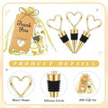 24 Set Wedding Heart Shaped Wine Stopper Party Favors Bulk Beverage
