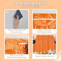 Foil Fringe Backdrop, 3 Pack, Orange Shiny Tinsel Curtains for Party