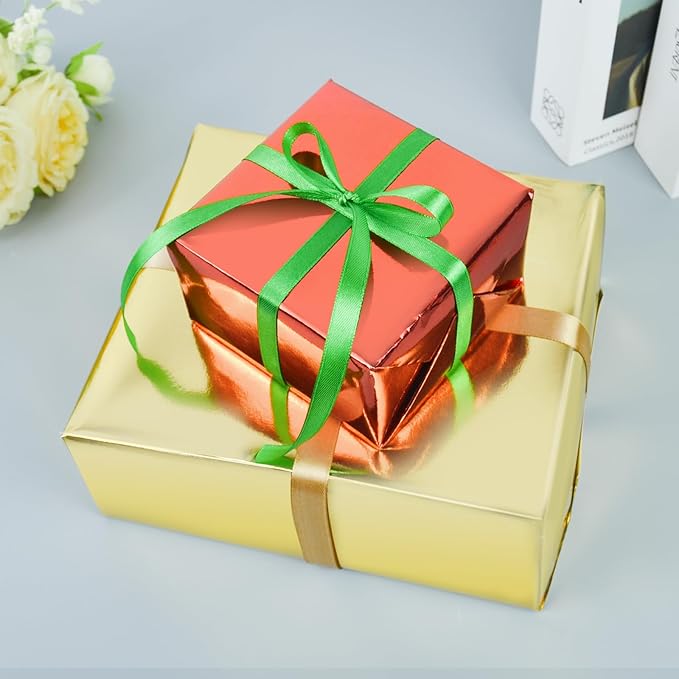 KMER LIFE Metallic Wrapping Paper Roll 17 x 394 Inch - Premium Gift Wrap for Birthday, Christmas, Baby Shower, Valentines, Party, Holiday (Black)