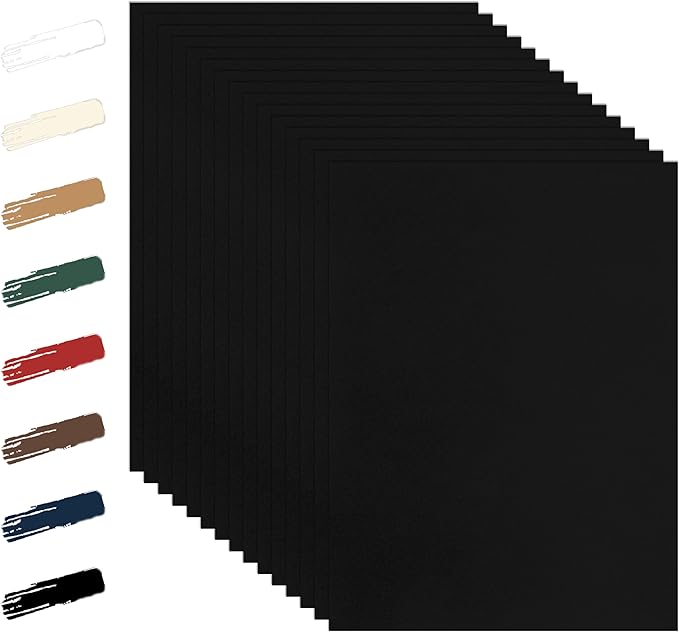 100 Sheets Black Cardstock 8.5 x 11 Certificate Paper, 92lb Heavyweight Printer Paper Card Stock for Invitatins, Crafting, Memus, DIY Making Cards, School Scrapbooking, Graduations