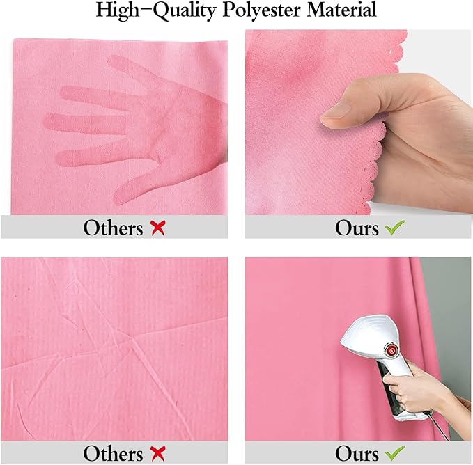 8x10FT Pink Screen Backdrop Background for Photography, Polyester Photo Backdrop for Photoshoot, Party, Video