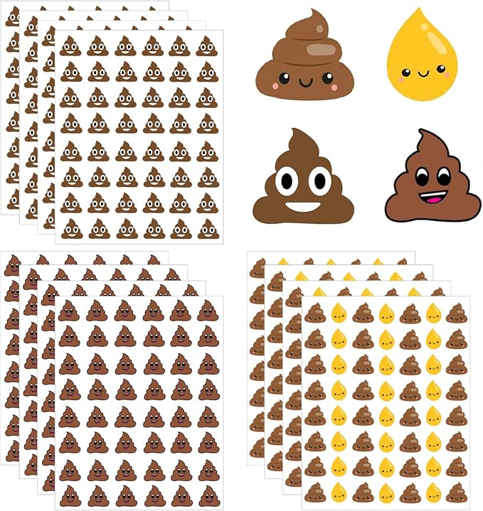 Stickers for Potty Training, 608 Pieces Sticker Party Favor Decorations Journal Teachers Scrapbooking Kids Party Supplies