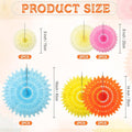 Hanging Honeycomb Paper Fans Sets, 12 Pcs