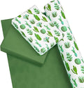 Reversible Cactus Wrapping Paper, 17 Inch X 33 Feet, Mini Roll