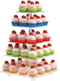 Cupcake Stand for 50 Cupcakes, 5 Tier Cupcake Holder, Large Clear Cupcake Tower, Acrylic Cupcake Stand, Cupcake Display Stand for Party, Wedding, Birthday, Baby Shower, Halloween