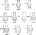 Glass Bud Vases, 20 Pack, Clear Small Flower Vase for Centerpieces