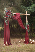 Artificial Flowers Arch Kit, Burgundy and Navy Silk, Pack of 4