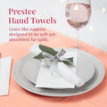 Disposable Napkins 200 Count, White Linen-Feel 2-Ply Paper Guest Towels