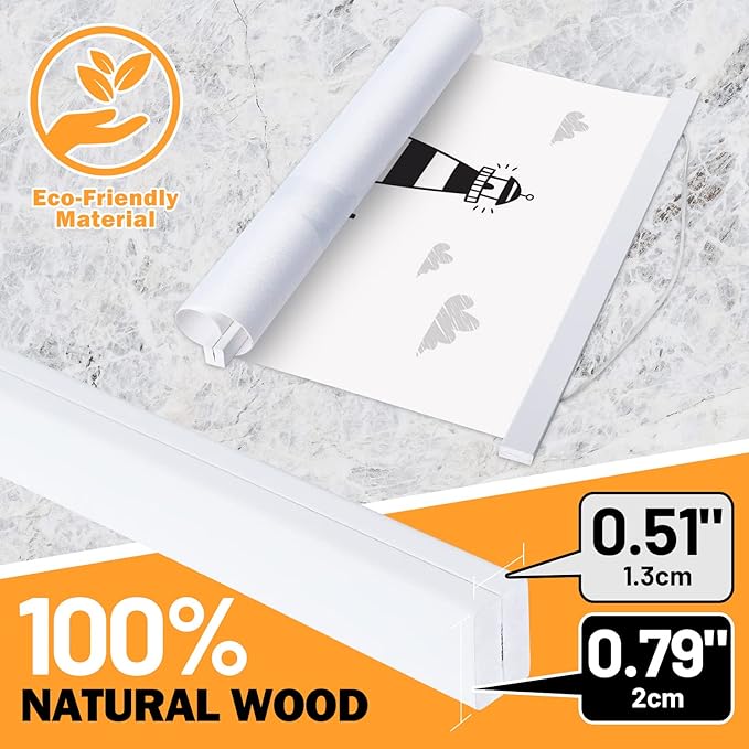 11x14 11x17 11x16 Poster Frame, Magnetic Light Wood Wooden Frame Frames Hanger for Photo Picture Canvas Artwork Wall Hanging (11", White)