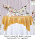 Sequin Tablecloth -inch Square Sequin Table Cover Glitter, 72x72 – Gold