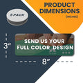 Custom Rectangle Magnet, 8x3 Inch, 5 Pack