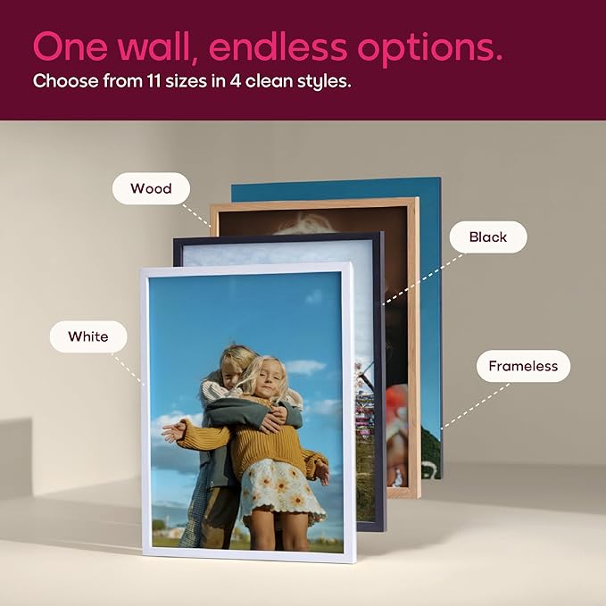 Mixtiles Official - Custom Photo Tiles - Personalized Printed Photos - Magnetic Wall Frames - Adhesive Sticker, No Nails - Various Sizes and Frames (Black, Offbeat set - set of 5)