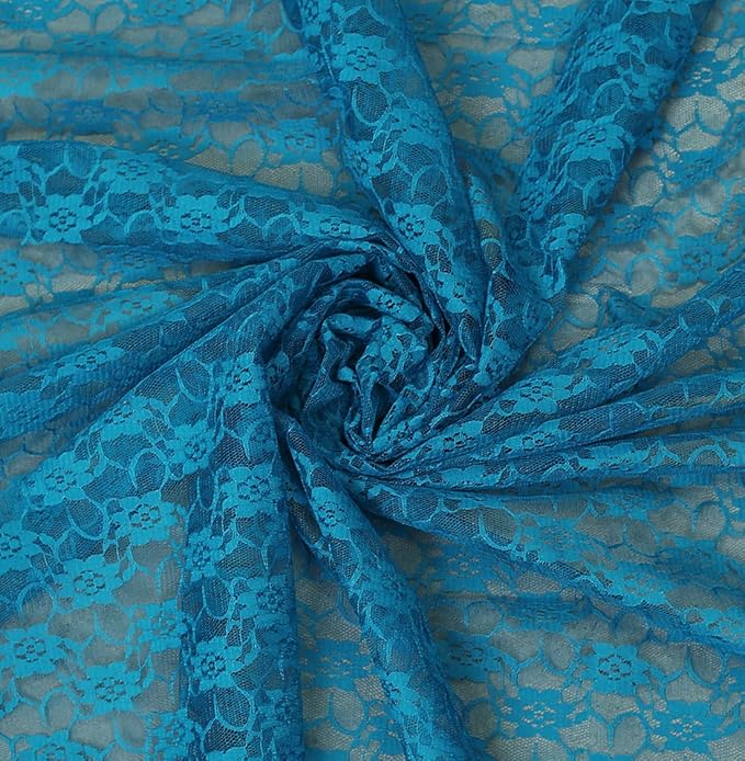 MDS Pack of 20 Wedding 12 x 108 inches Lace Table Runner for Wedding, Decorations for Birthday Parties, Banquets, Graduations, Engagements, and Runners fit Rectangle, Round Table- Dark Teal
