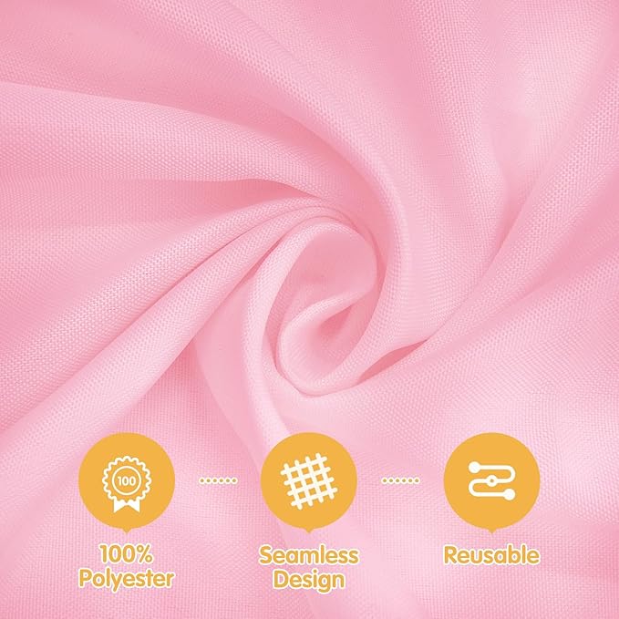 Tablecloths: Pink Polyester, 10 Pack, 60 x 102 in Rectangle