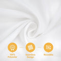Rectangular White Polyester Tablecloths, 8 Pack, 70 x 120 Inch