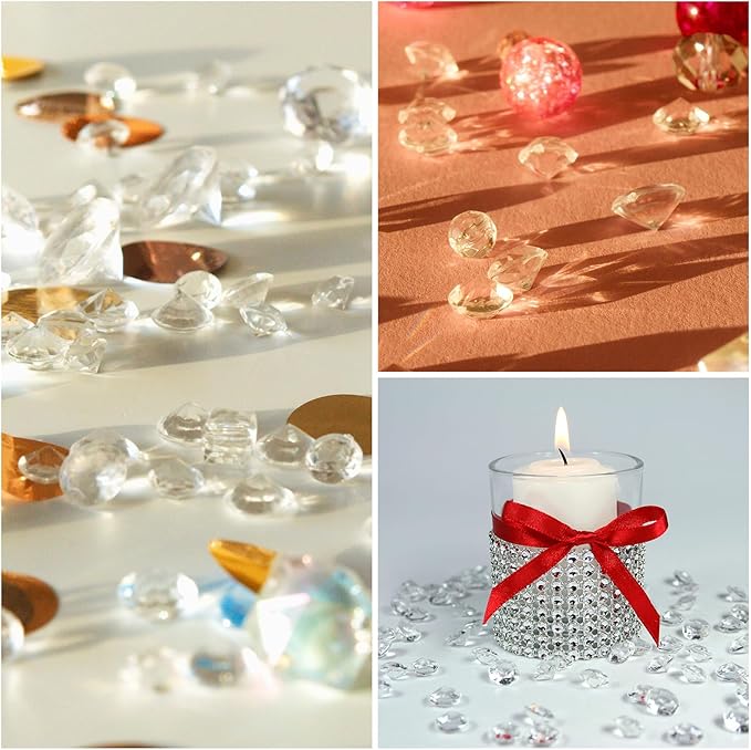 PATIKIL 10000 Pcs Wedding Table Scatter Confetti Crystals 4.5 mm Acrylic Diamonds Vase Fillers Gems for Table Centerpiece Decorations Party Vase Beads, Sapphire Blue
