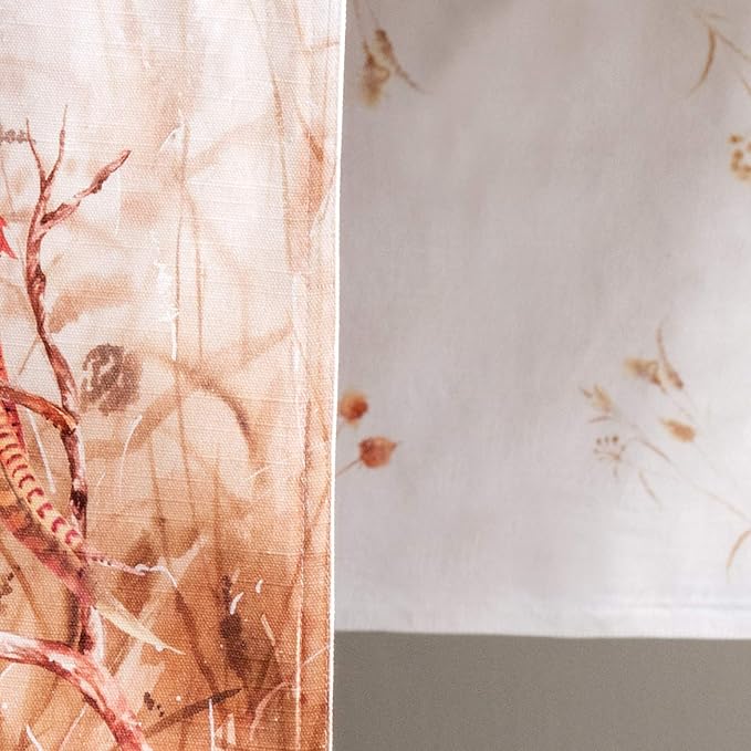 Maison d' Hermine Table Runner 100% Cotton Double Layer Table Runners 108 inches Long for Thanksgiving Christmas Decorations Home Kitchen Dining Party Wedding (Faisan D'Automne, 14.5" x 108")