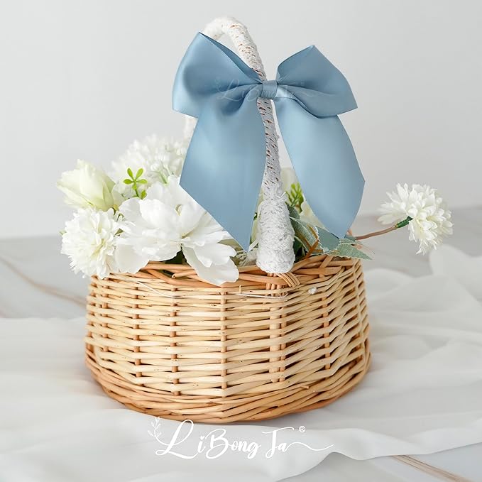 Gift Wrap Bows, 24 Pack 5 Inch Satin Polyester Bows with Twist Ties