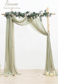 Wedding Arch Draping Fabric 2 Panels Chiffon Fabric, 20Ft – Sage Green