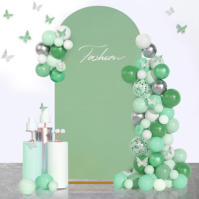 SoarDream Sage Green Spandex Arch Cover 6FT Wedding Arch Backdrop Cover Stretchy Backdrop Chiara Wall Arch Stand Cover for Wedding Birthday Balloon Decorations- Ideal for Balloon Arches