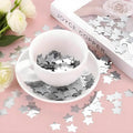 Metallic Foil Star Confetti /2cm 8000PCS Table Confetti, 0.78inch – Silver