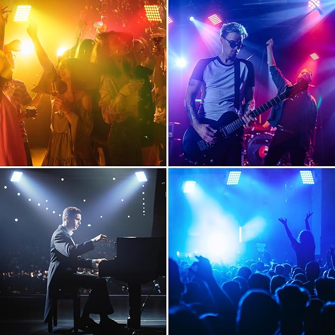 Rechargeable Par Can Lights, 72W RGB 5200mAh Uplights Battery Powered Stage Light, Wireless DJ Lights Sound Activated with Remote & DMX Control for Festivals, Weddings, Bars, Churches, DJ (8 Packs)