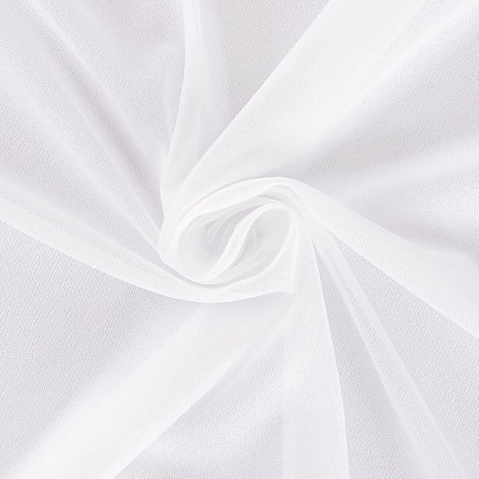 White Wedding Arch Draping Fabric 29" x 20 FT White Drapes for Backdrop Sheer Curtains Wedding Drapes for Romantic Bridal Baby Shower Decorations Ceremony Birthday Party Fall Outdoor Events