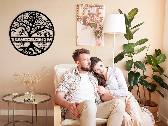 Personalized Tree of Life Metal Sign, Custom Name Sign, Tree of Life Wall Decor,Tree of Life Wall Decor, Custom Metal Signs Personalized