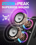 Bluetooth Speaker, 200W(Peak) Loud Stereo with Deep Bass