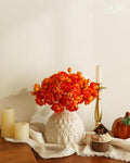 Ranunculus Artificial Flower Silk Ranunculus Wedding, 18 Pcs – Orange