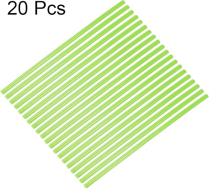 uxcell 20pcs Hot Glue Sticks for Glue Gun 7mm/0.28-inch x 10-inch Mini Hot Melt Adhesive Glue Stick Light Green