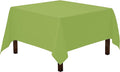 Gee Di Moda Square Tablecloth - 85 x 85 Inch Apple Green Table Cloth for Large Square or Round Tables - Heavy Duty Washable Fabric - for Buffet Table, Holiday Party, Dinner, Wedding & Baby Shower